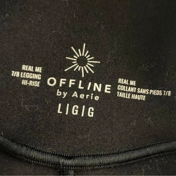 Offline by Aerie L black Hi- Rise 7/8‎ leggings - Picture 4 of 4